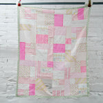 Pink Pieced Quilt Top - 38" x 46"