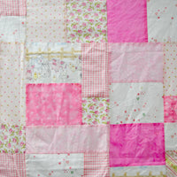Pink Pieced Quilt Top - 38" x 46"