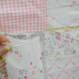 Pink Pieced Quilt Top - 38" x 46"