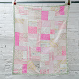 Pink Pieced Quilt Top - 38" x 46"