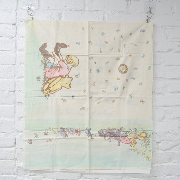 Vintage Winnie-the-Pooh Print Quilting Weight Woven Fabric Panel - 24" x 56"
