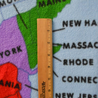 USA Fleece Map Print Panel - 50" x 60"