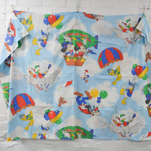 Disney Mickey & Friends Flying Print Flat Sheet and Pillowcase - 66" x 90"