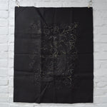 Black Woven Fabric Pillow, Stamped for Embroidery - 30" x 50"