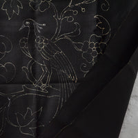 Black Woven Fabric Pillow, Stamped for Embroidery - 30" x 50"