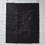Black Woven Fabric Pillow, Stamped for Embroidery - 30" x 50"