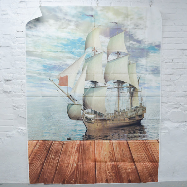 Ship Digital Print Nylon Fabric Panel - 60" x 78"