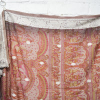 Brown Sheer Printed Fabric with Hindu Deities - 45" x 180"