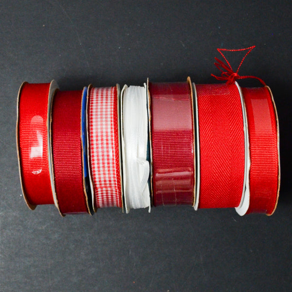 Red Ribbon Bundle - 7 Spools