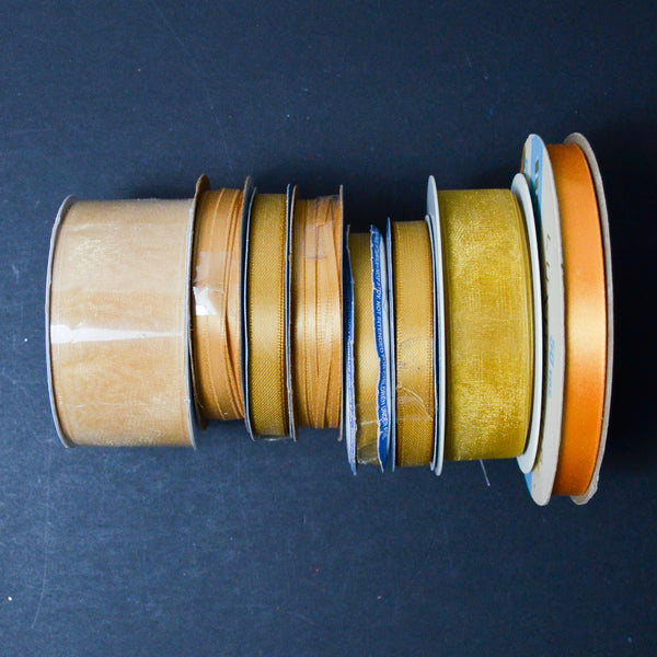 Golden Ribbon Bundle - 8 Spools