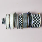 Black + White Fabric Ribbon Bundle - 9 Spools