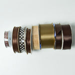 Brown Ribbon Bundle - 7 Spools