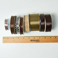 Brown Ribbon Bundle - 7 Spools