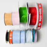 Solid Color Organdy Ribbon Bundle - 12 Spools