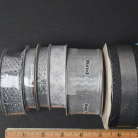 Sparkly Silver Ribbon - 6 Spools