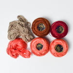 Red + Pink DMC Thread Perle Cotton Bundle - 6 Spools