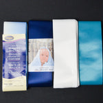 Blue, White + Teal Satin Blanket Binding Bundle