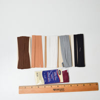 Neutral + Burgundy Single Fold Bias Tape Bundle