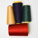 Polyester, Poly-Cotton + Mercerized Cotton Overlock Thread - 4 Cones