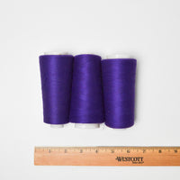 Purple Polyester Overlock Thread - 3 Cones
