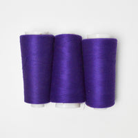 Purple Polyester Overlock Thread - 3 Cones