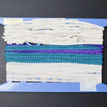 White, Teal, and Purple Trim + Elastic