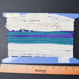 White, Teal, and Purple Trim + Elastic