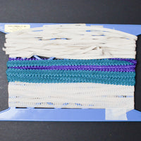 White, Teal, and Purple Trim + Elastic