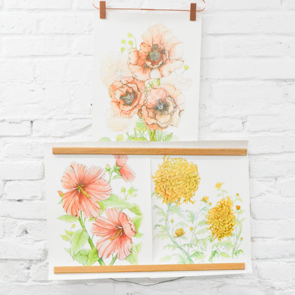 Floral Illustration Posters - Set of 3