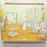 Summer + Hospital Double-Sided Vintage French Educational Print - 22" x 30"