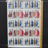 A Group of Well Known Dandies and Some Regency Ladies Poster or Wrapping Paper Sheet - 19.5" x 27.5"