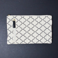 Black + White Zipper Pouch