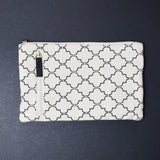 Black + White Zipper Pouch