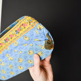 Blue + Yellow Floral Quilted Bag