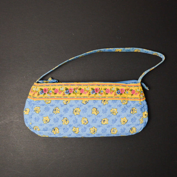 Blue + Yellow Floral Quilted Bag