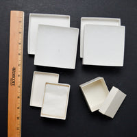 Textured White Gift Boxes - Set of 4