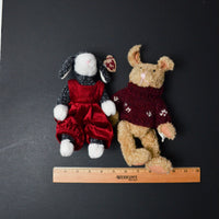 Rabbit + Lamb Beanie Babies - Set of 2