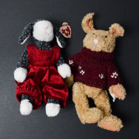 Rabbit + Lamb Beanie Babies - Set of 2