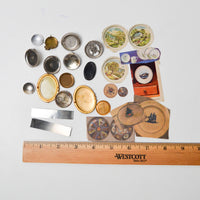 Miniature Clip + Button Backs with Dish Printouts