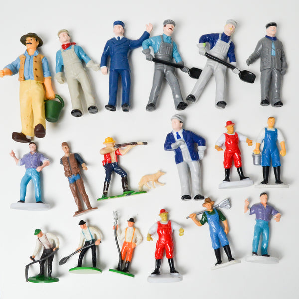 Assorted Laborer Miniature Figures