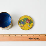 Cloisonne Tea Caddy Round Box with Lid