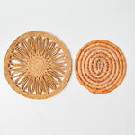 Woven + Rattan Trivets - Set of 2
