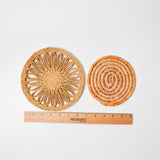 Woven + Rattan Trivets - Set of 2