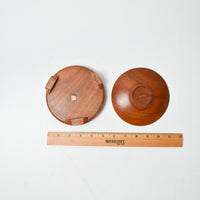 Carved Wooden Bowl + Stand