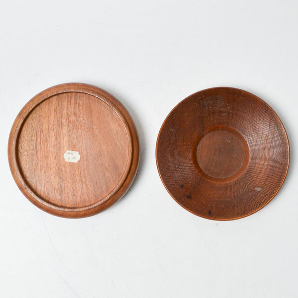 Carved Wooden Bowl + Stand