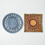 Colorful Rattan Trivets - Set of 2