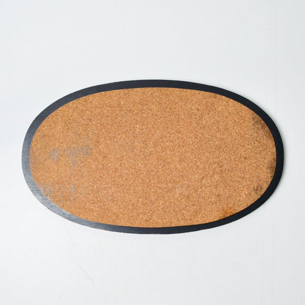 Black Wood Trivet with Cork Surface