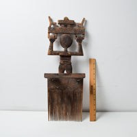 Articulated Wood Figural Large Comb