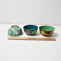 Dragon Cloisonne Tiny Bowls - Set of 3