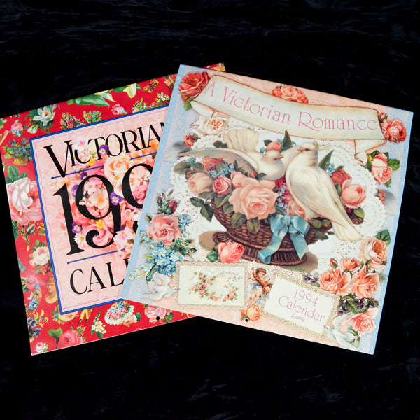 1990's Victorian Themed Calendars - Set of 2
